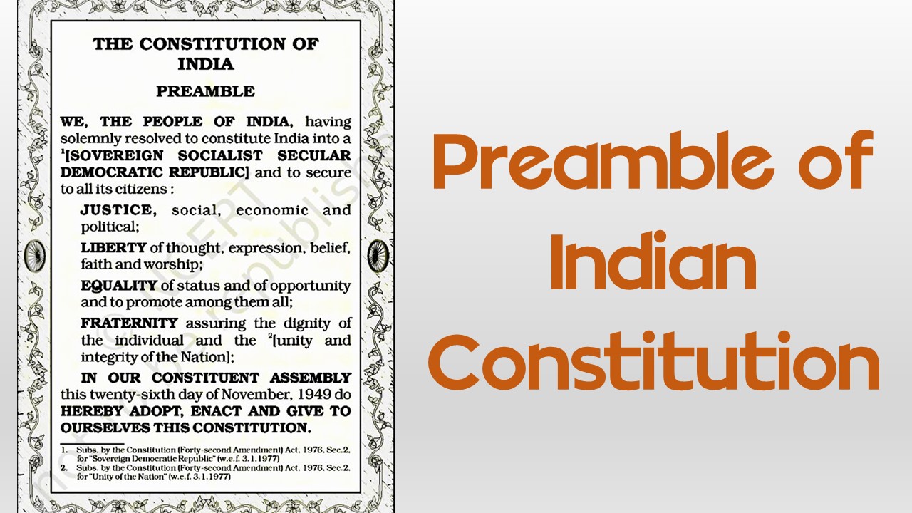 Preamble of India Constitution