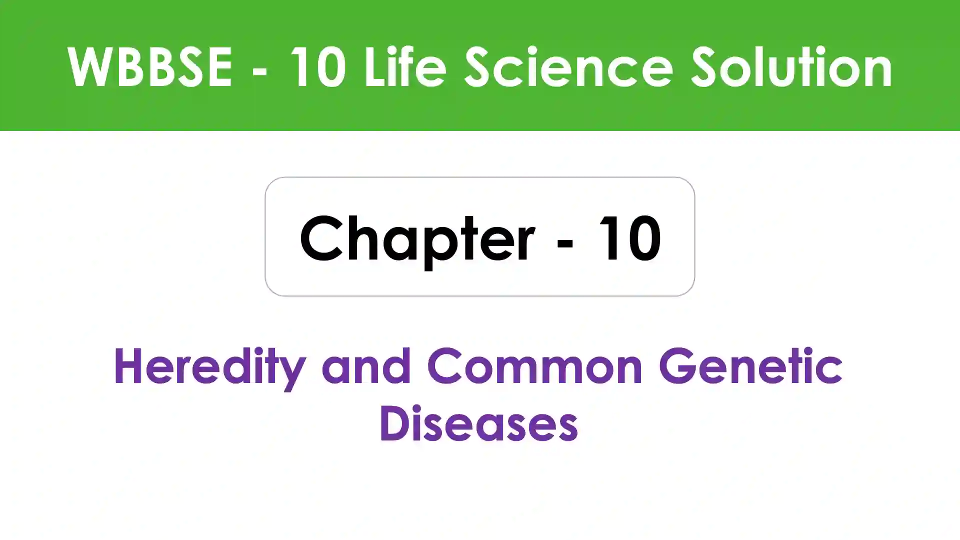 Heredity and Common Genetic Diseases