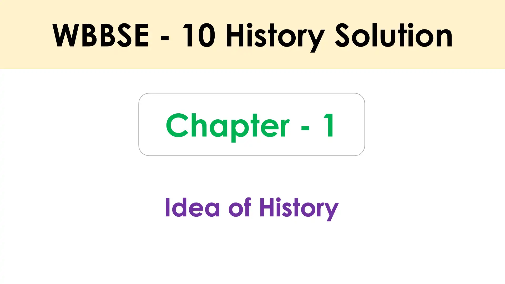 Idea of history