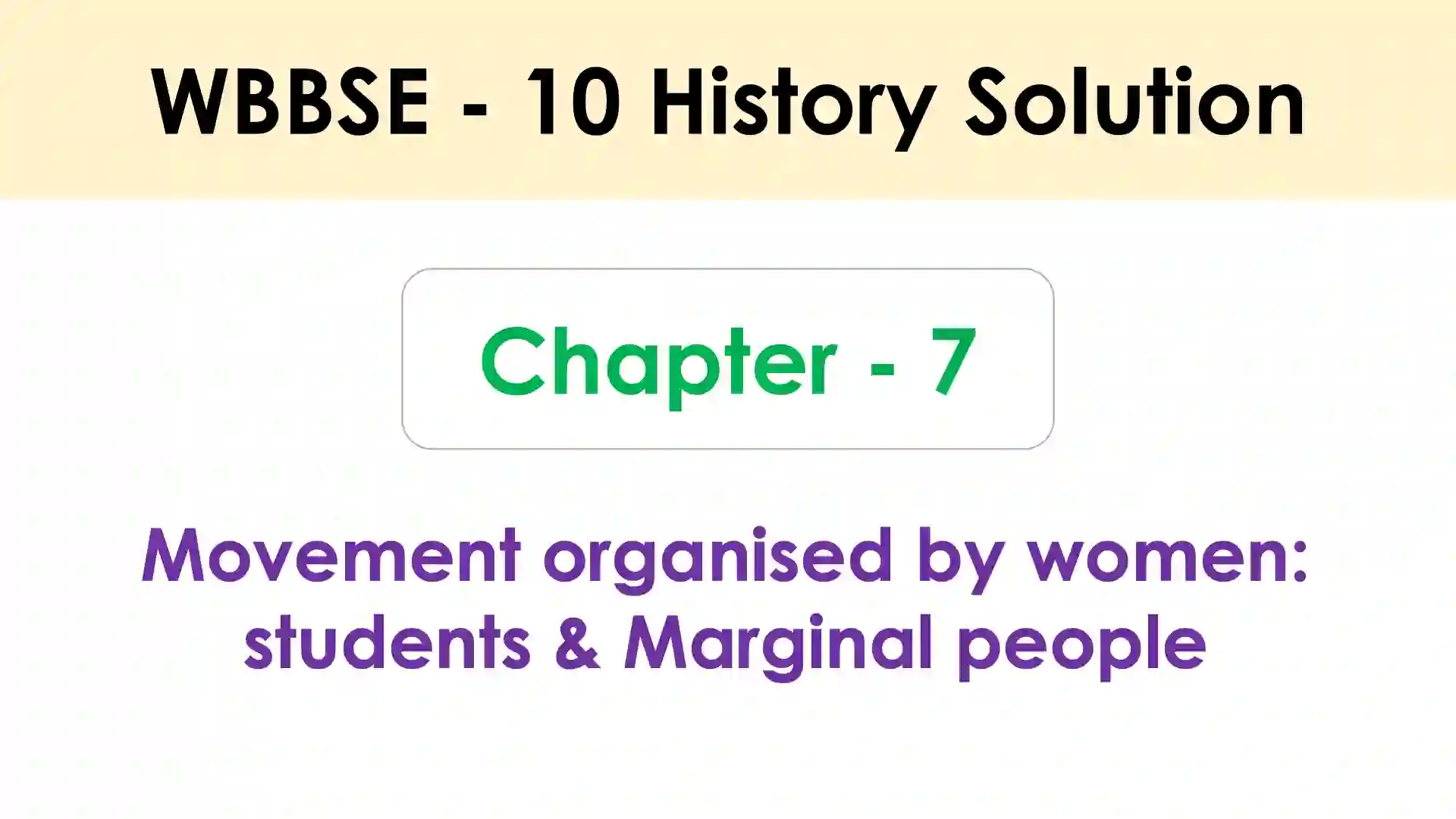 Movement organised by women, students & Marginal people