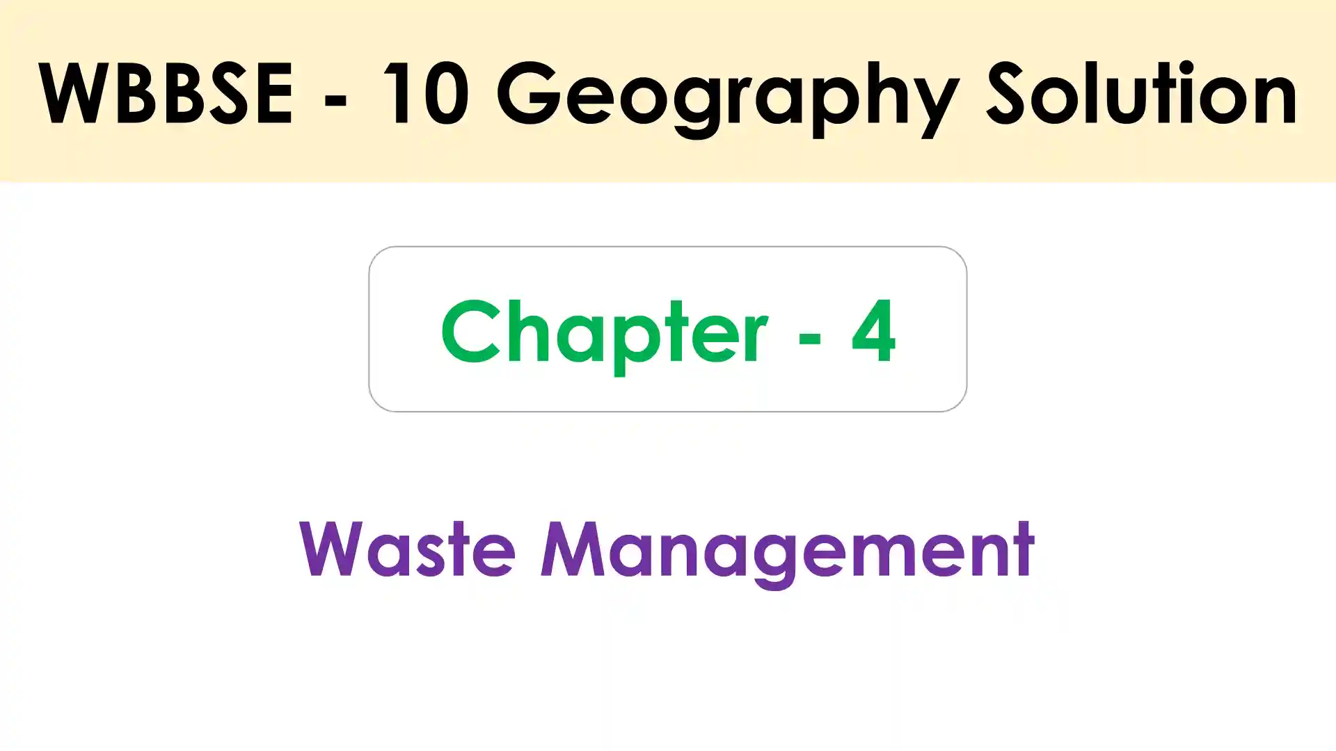 Waste Management