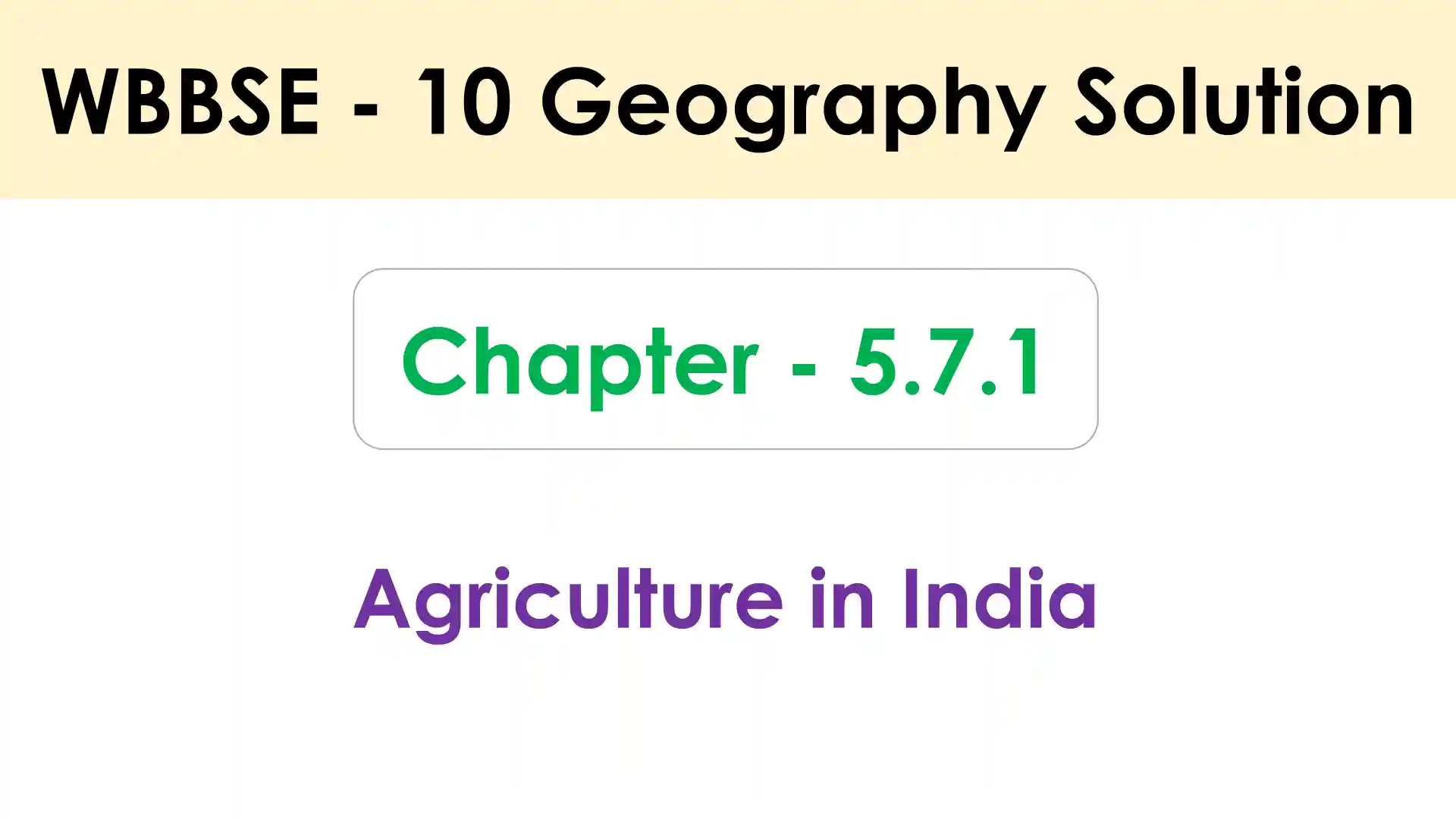 Agriculture in India