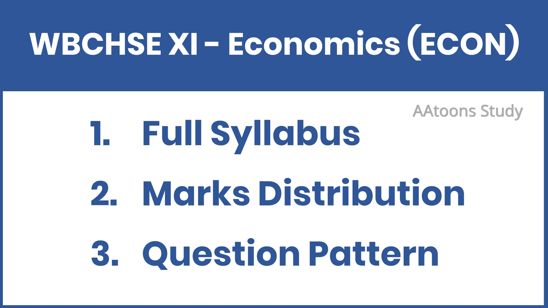 WBCHSE 11 Syllabus