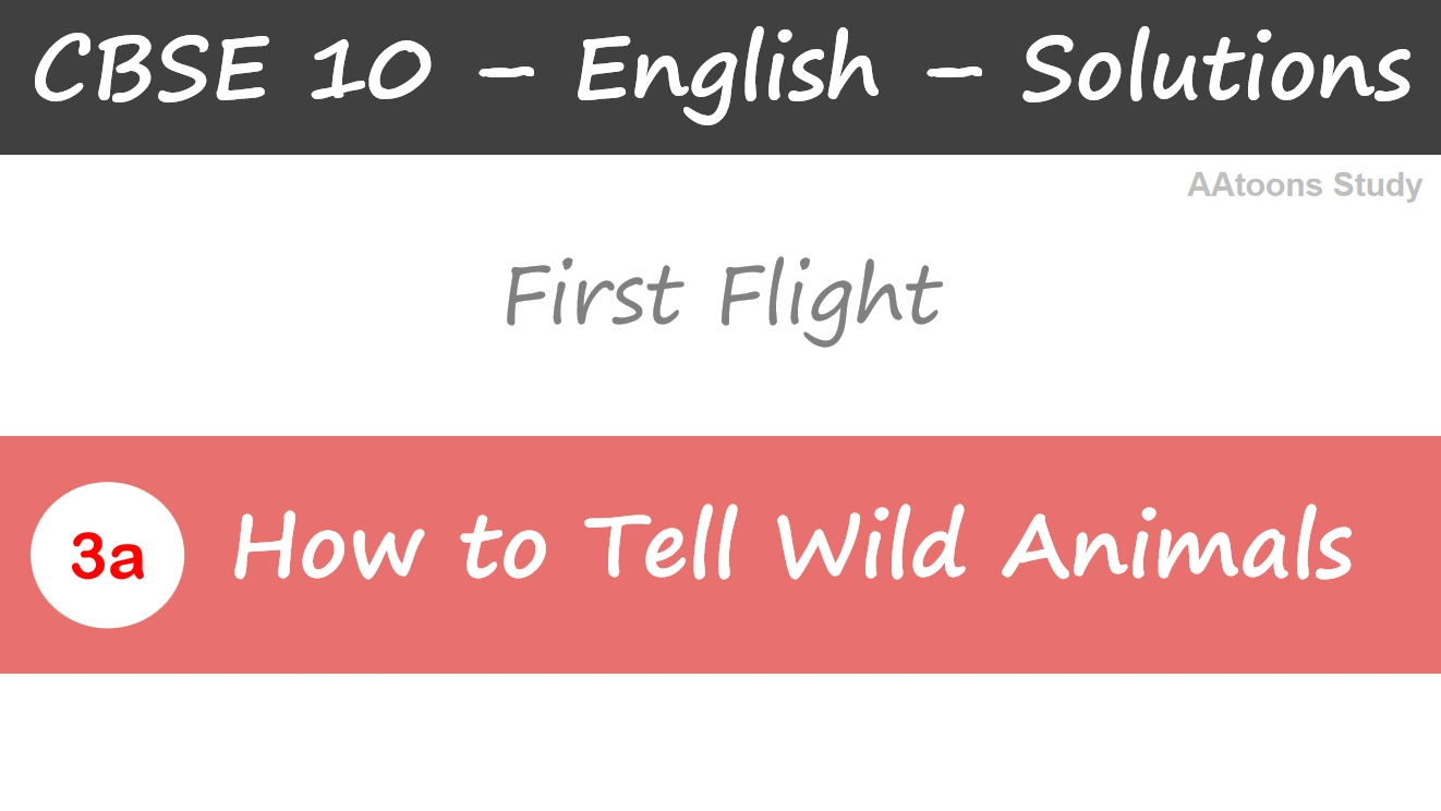 How to tell Wild Animals