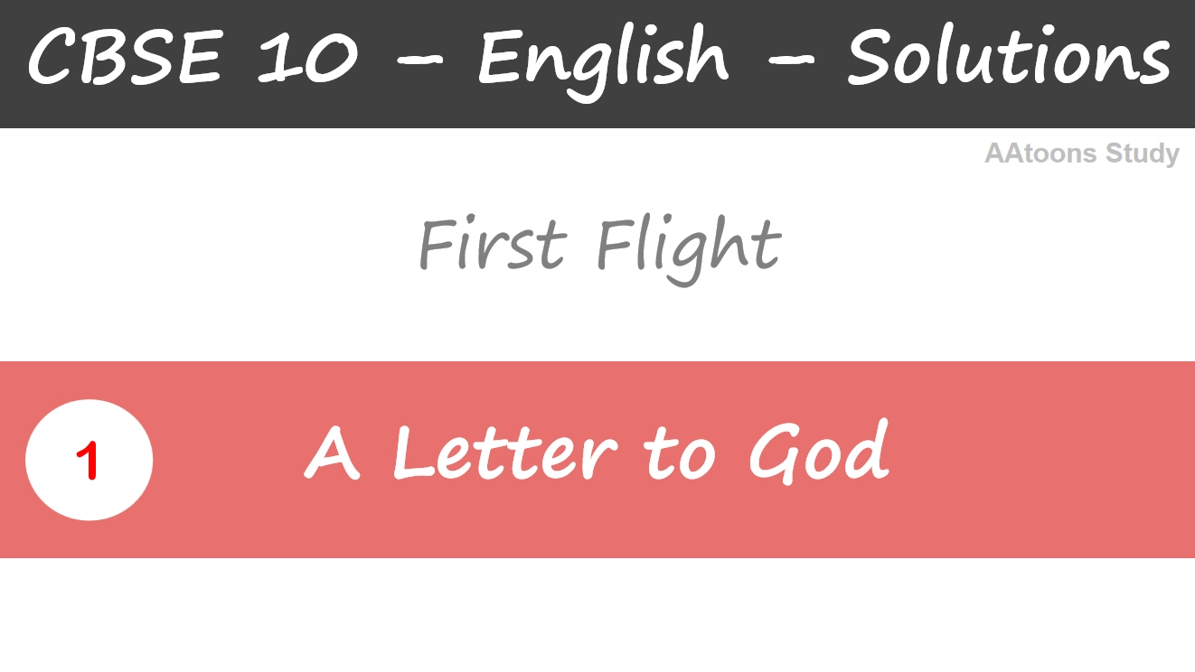 A letter to God