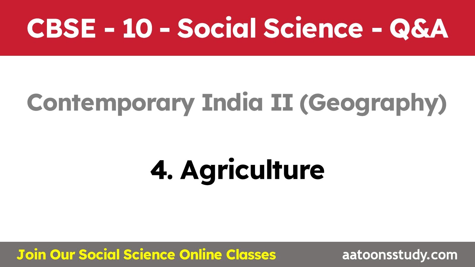 Agriculture