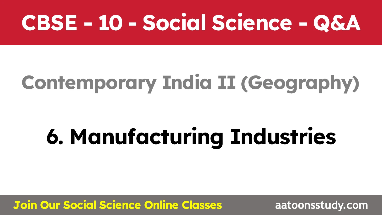 Manufacturing Industries