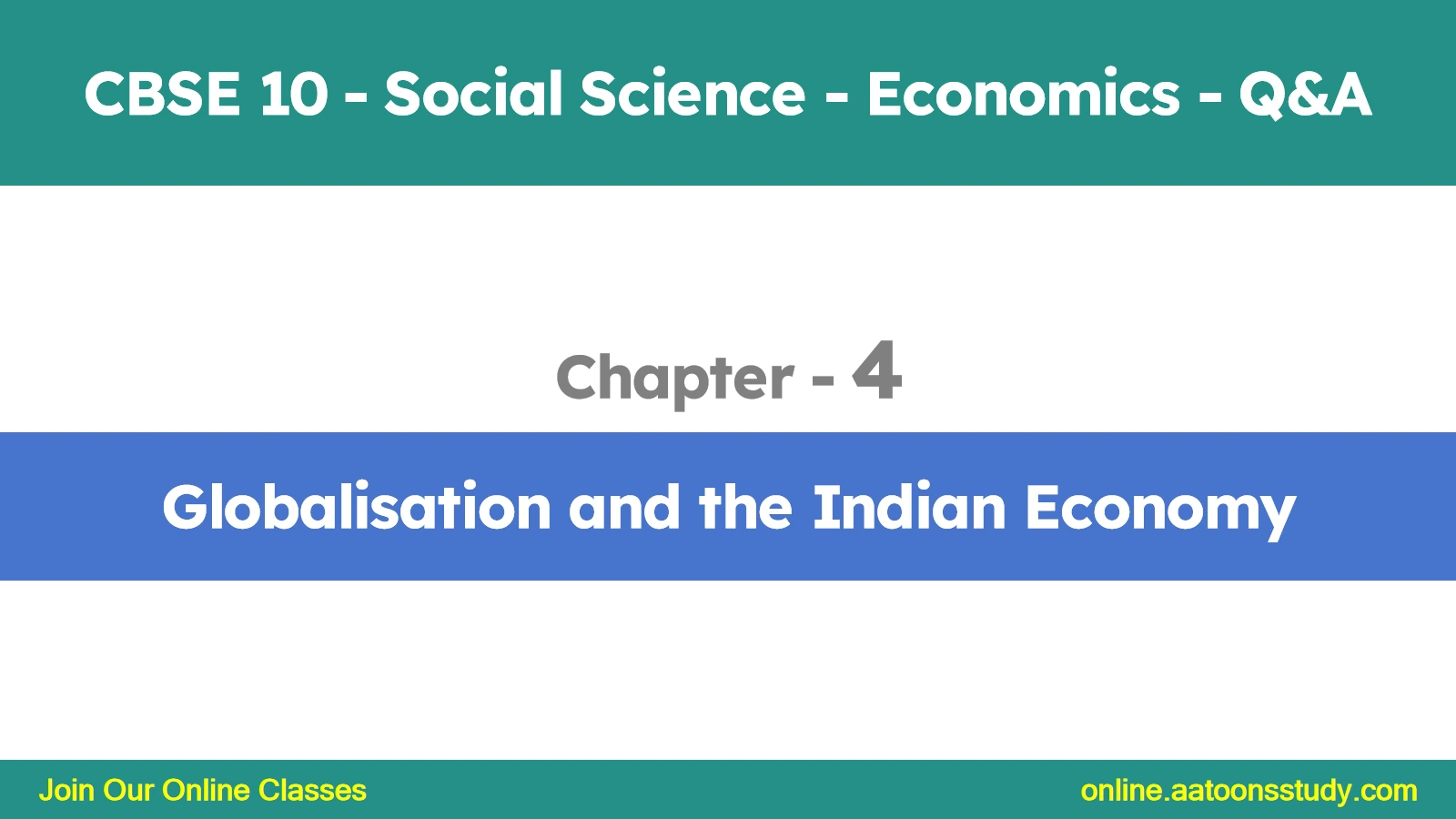 Globalisation and the Indian Economy